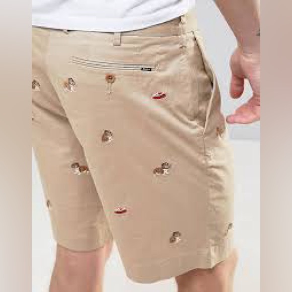 Polo Ralph Lauren Men’s Bulldog Embroidery Chino Shorts in Natural - Picture 3 of 6
